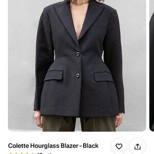 The Frankie Shop Colette Black Blazer